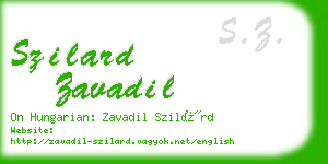 szilard zavadil business card